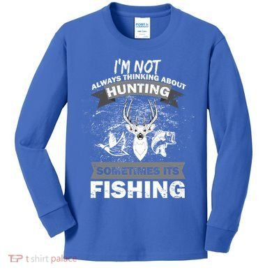 Hunting And Fishing Kids Long Sleeve Shirt