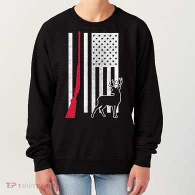 Hunting Deer Rifle Flag Women's Sweatshirt