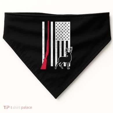 Hunting Deer Rifle Flag USA-Made Doggie Bandana