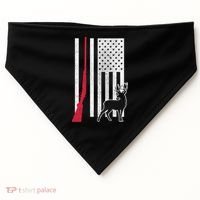 Hunting Deer Rifle Flag USA-Made Doggie Bandana thumb 0