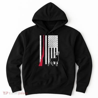Hunting Deer Rifle Flag Hoodie