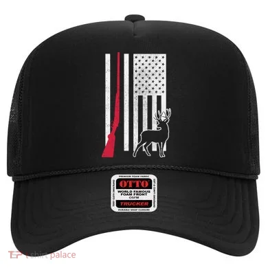 Hunting Deer Rifle Flag Hat