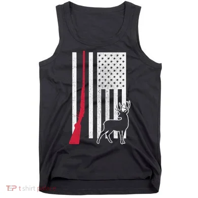 Hunting Deer Rifle Flag Tank Top