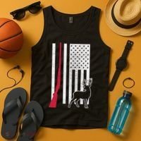 Hunting Deer Rifle Flag Tank Top thumb 4