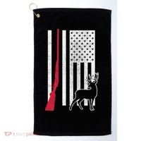 Hunting Deer Rifle Flag Golf Towel thumb 0