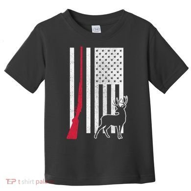 Hunting Deer Rifle Flag Toddler T-Shirt