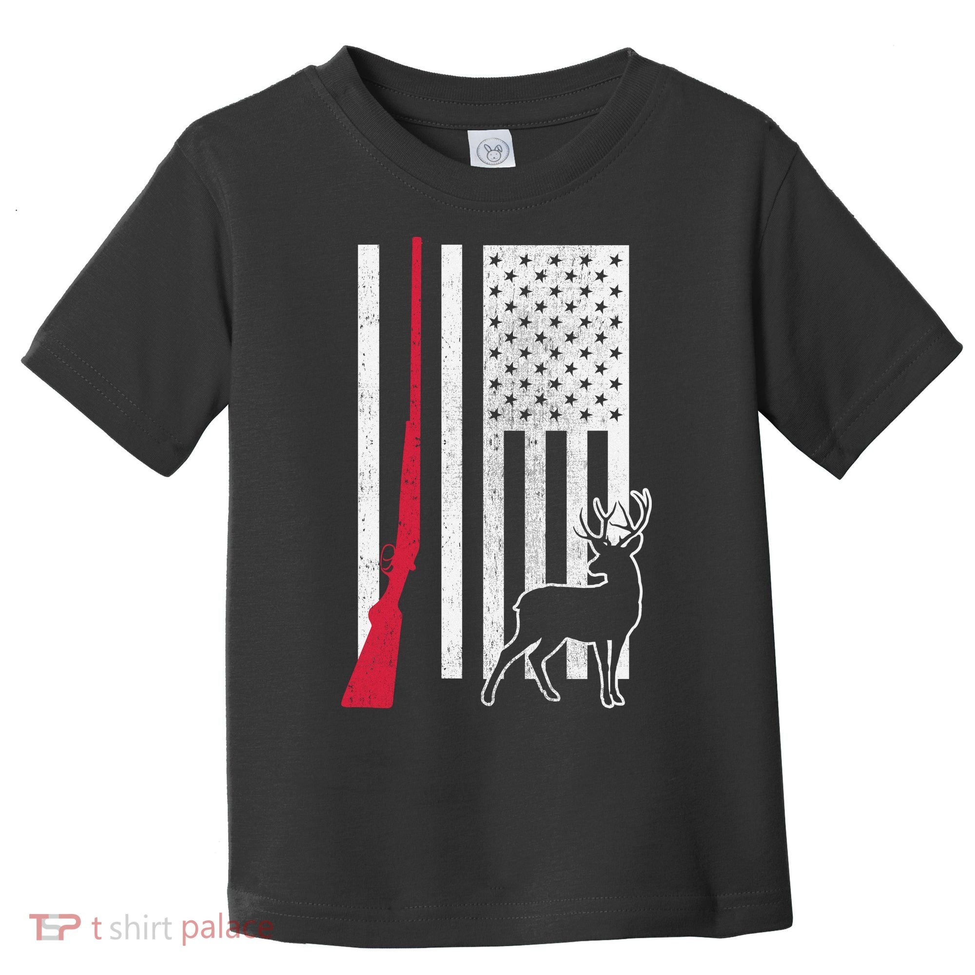 Hunting Deer Rifle Flag Toddler T-Shirt