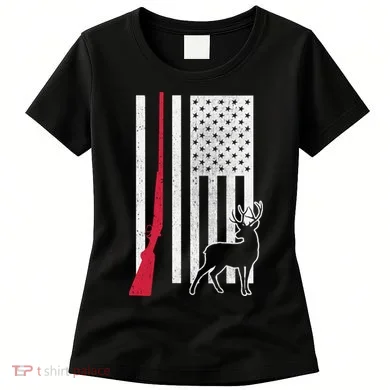 Hunting Deer Rifle Flag Women's T-Shirt