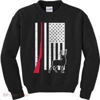 Hunting Deer Rifle Flag Kids Sweatshirt thumb 0