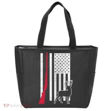 Hunting Deer Rifle Flag Tote Bag