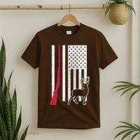 Hunting Deer Rifle Flag T-Shirt thumb 2