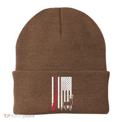 Hunting Deer Rifle Flag Beanie