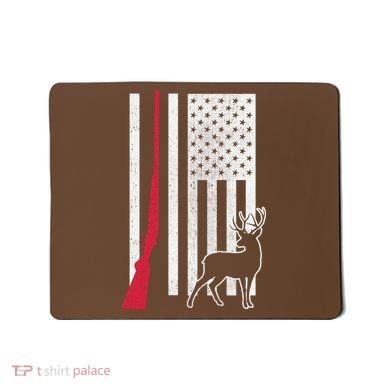 Hunting Deer Rifle Flag Mousepad