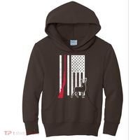Hunting Deer Rifle Flag Kids Hoodie thumb 0
