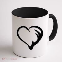 Hunting Fishing Antler Heart Hunter Coffee Mug thumb 1