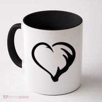 Hunting Fishing Antler Heart Hunter Coffee Mug thumb 0