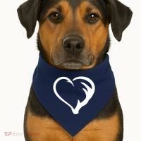 Hunting Fishing Antler Heart Hunter USA-Made Doggie Bandana thumb 1
