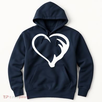 Hunting Fishing Antler Heart Hunter Hoodie