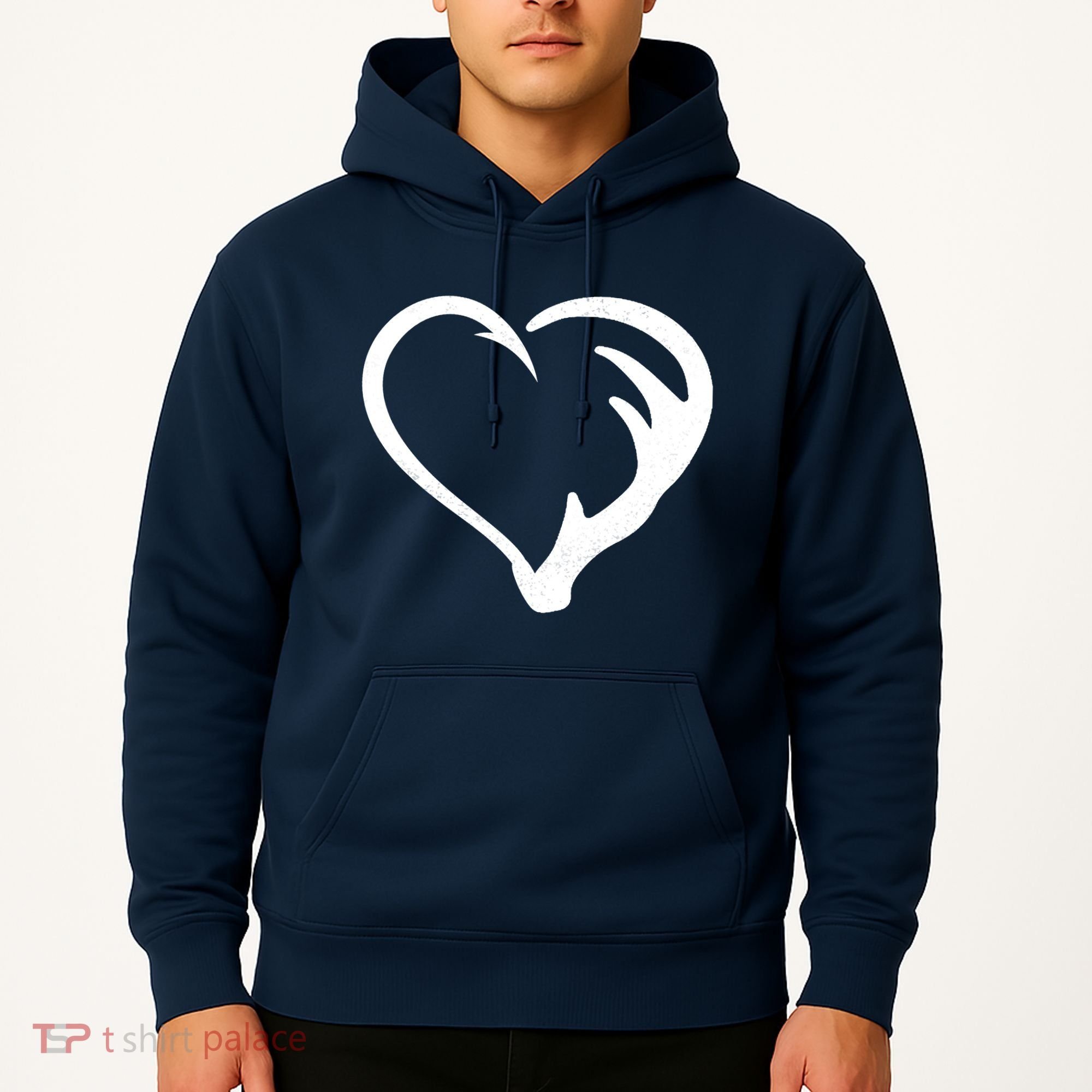 Hunting Fishing Antler Heart Hunter Hoodie