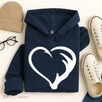 Hunting Fishing Antler Heart Hunter Hoodie thumb 4