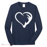 Hunting Fishing Antler Heart Hunter Long Sleeve Shirt thumb 0