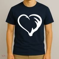 Hunting Fishing Antler Heart Hunter T-Shirt thumb 3