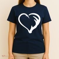 Hunting Fishing Antler Heart Hunter T-Shirt thumb 4