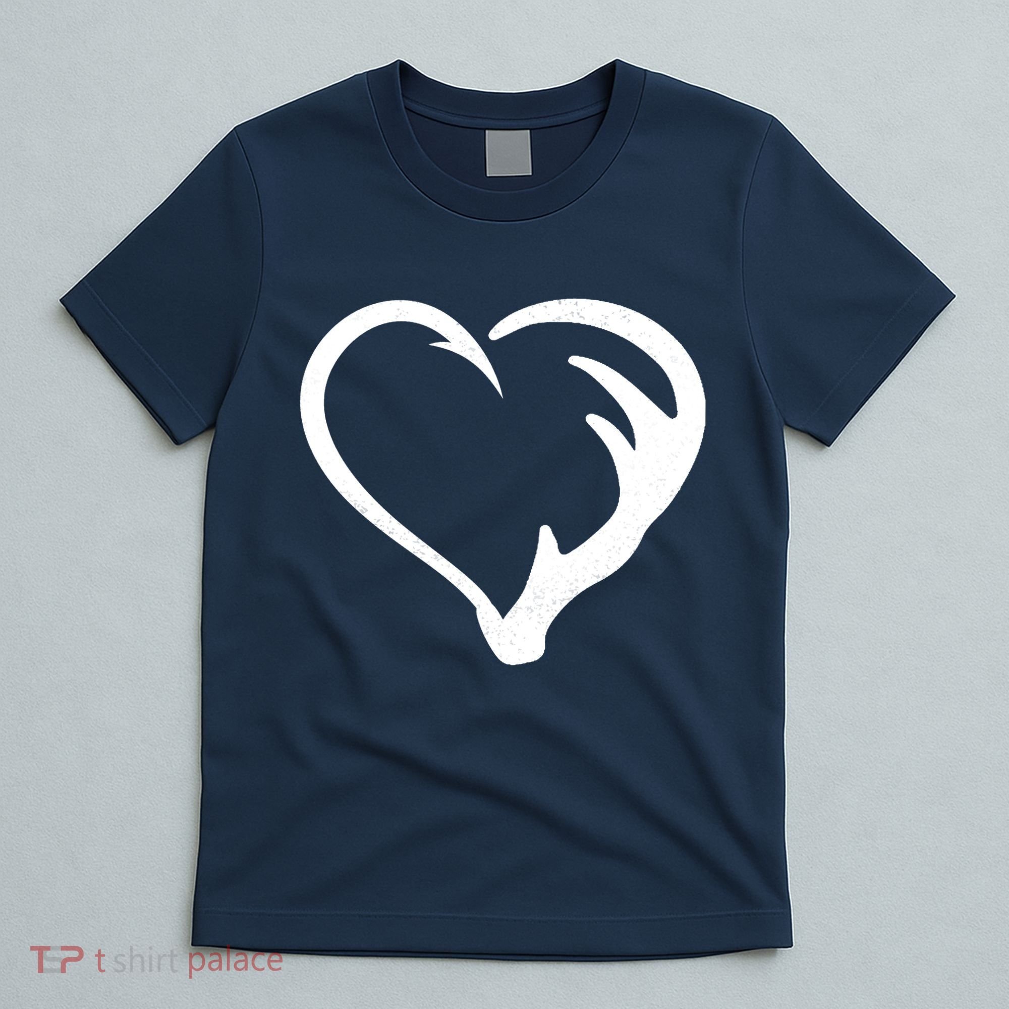 Hunting Fishing Antler Heart Hunter T-Shirt