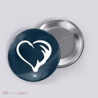 Hunting Fishing Antler Heart Hunter Button thumb 0
