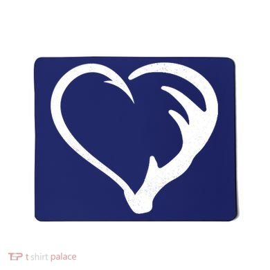 Hunting Fishing Antler Heart Hunter Mousepad