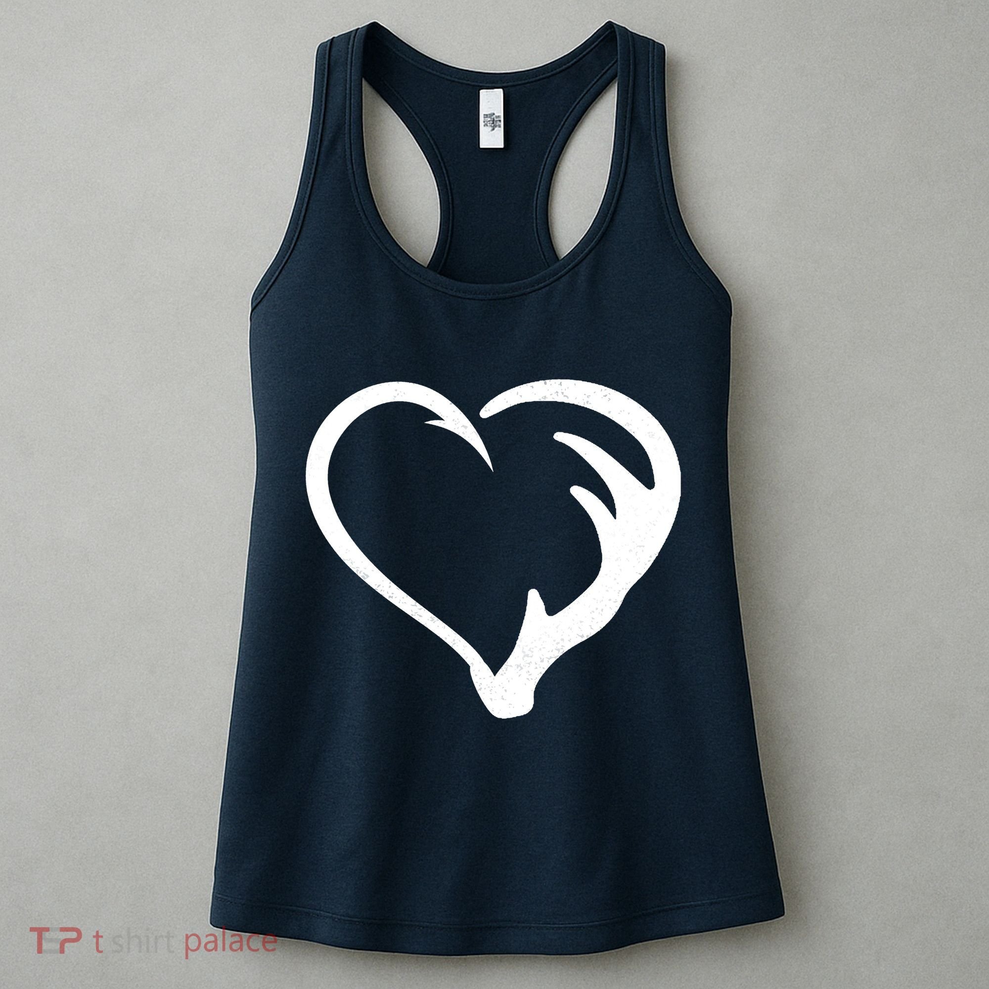 Hunting Fishing Antler Heart Hunter Women's Tank Top