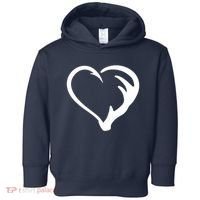 Hunting Fishing Antler Heart Hunter Toddler Hoodie thumb 0