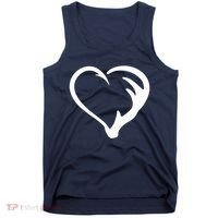 Hunting Fishing Antler Heart Hunter Tank Top thumb 0
