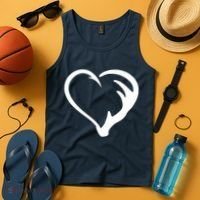 Hunting Fishing Antler Heart Hunter Tank Top thumb 4