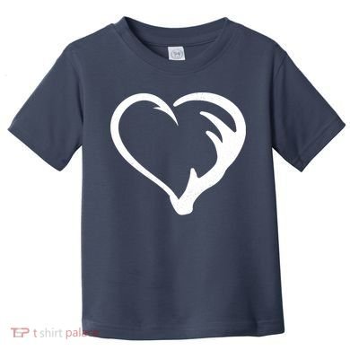 Hunting Fishing Antler Heart Hunter Toddler T-Shirt