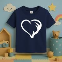 Hunting Fishing Antler Heart Hunter Toddler T-Shirt thumb 3