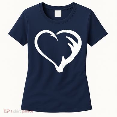 Hunting Fishing Antler Heart Hunter Women's T-Shirt
