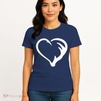 Hunting Fishing Antler Heart Hunter Women's T-Shirt thumb 4