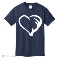 Hunting Fishing Antler Heart Hunter Kids T-Shirt thumb 0