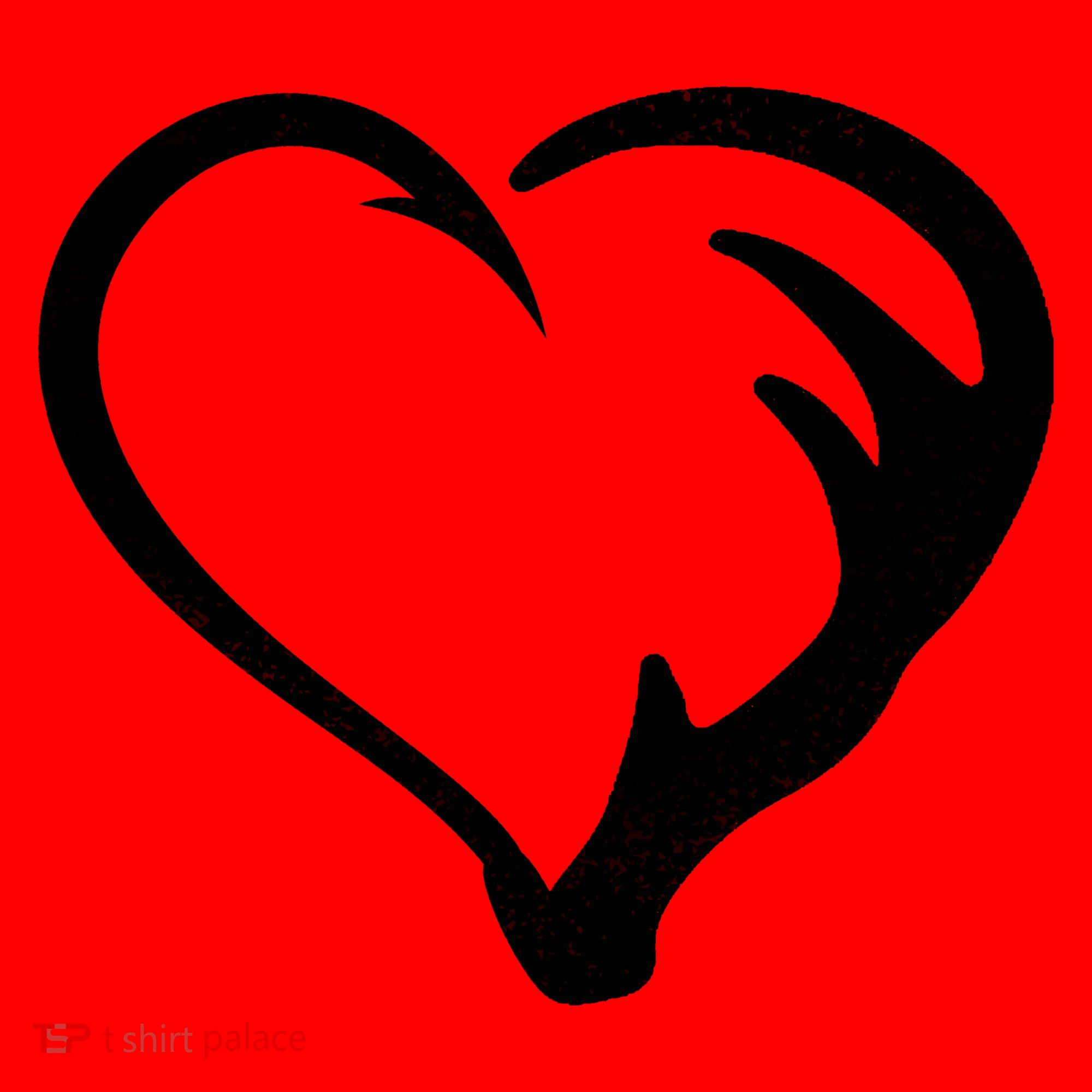 Hunting Fishing Antler Heart Hunter Santa Hat
