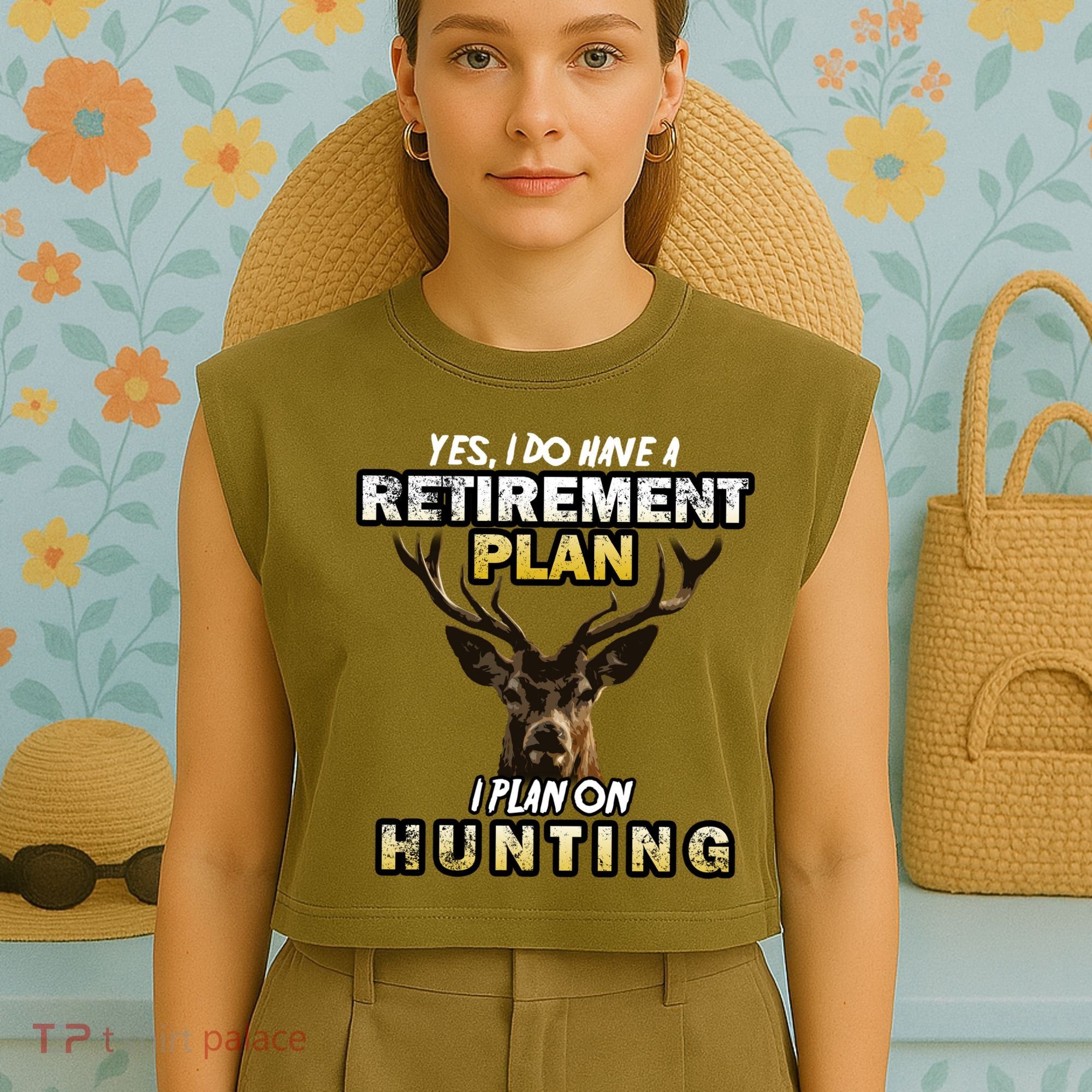 Hunting Retirement Plan  Garment-Dyed Women's Muscle Tee
