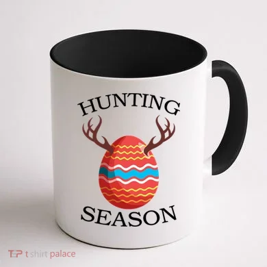 Hunting Season Deer Easter Egg Coffee Mug back
