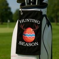 Hunting Season Deer Easter Egg Golf Towel thumb 2