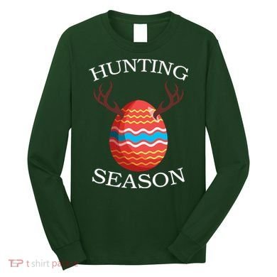 Hunting Season Deer Easter Egg Long Sleeve Shirt