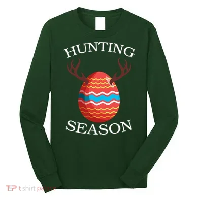 Hunting Season Deer Easter Egg Long Sleeve Shirt