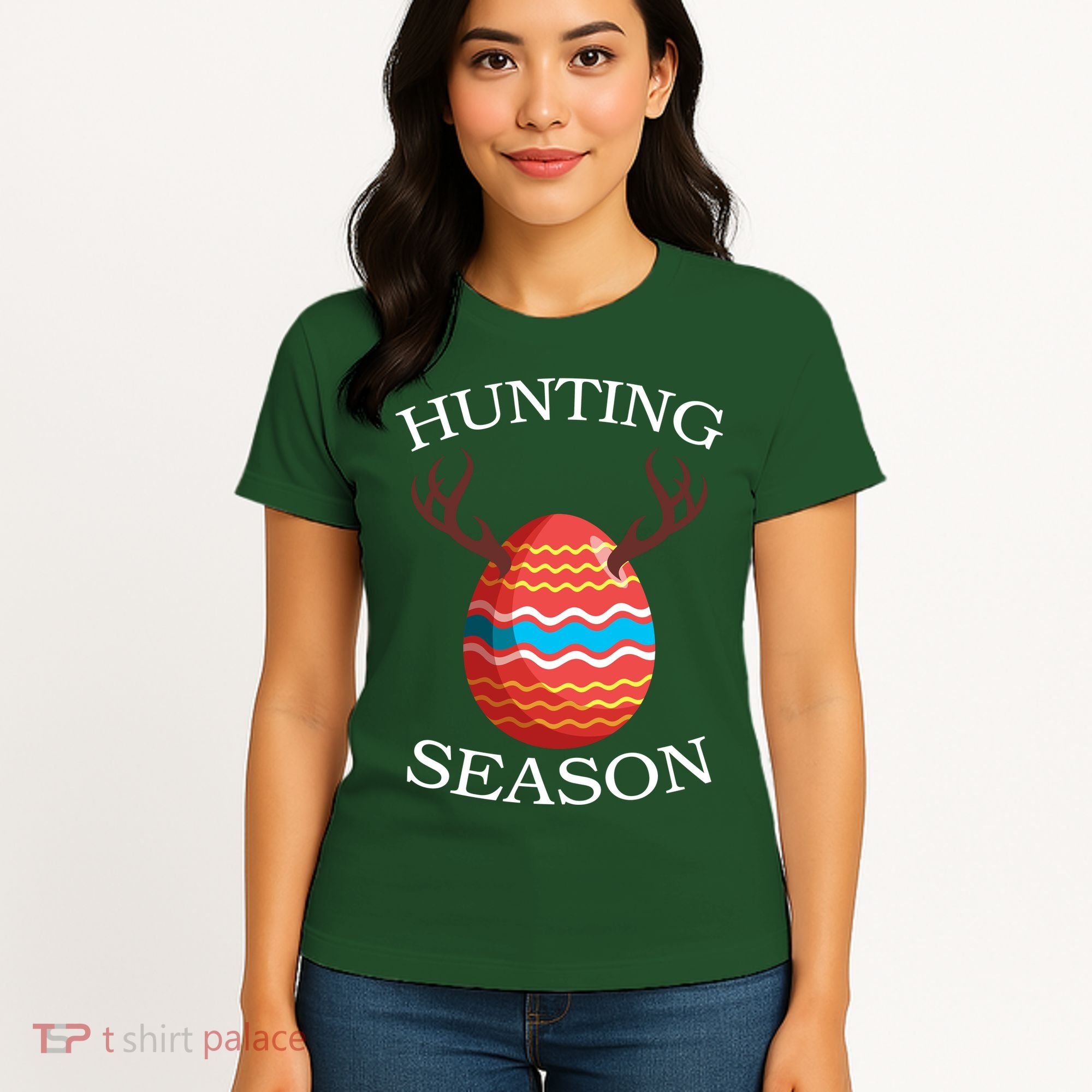 Hunting Season Deer Easter Egg Women's T-Shirt
