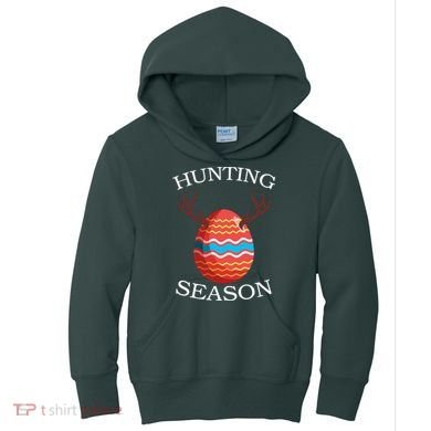 Hunting Season Deer Easter Egg Kids Hoodie
