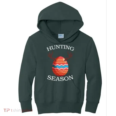 Hunting Season Deer Easter Egg Kids Hoodie