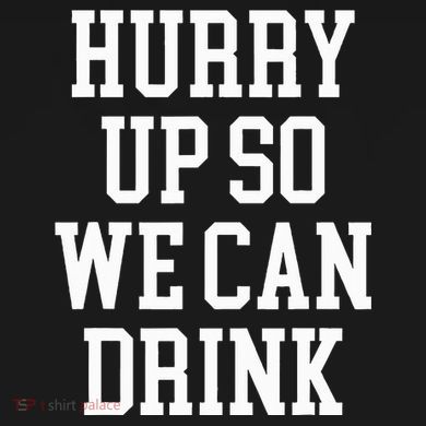 Hurry Up So We Can Drink Funny Marathon Cheering Women's Tri-Blend 3/4-Sleeve Raglan Shirt