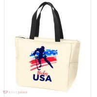Hockey Usa Support The Team U.S.A Ice Hockey Lover Tote Bag thumb 3
